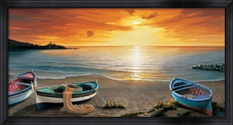 Framed Al calar del sole Print