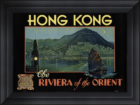 Framed Hong Kong - Riviera of the Orient Print
