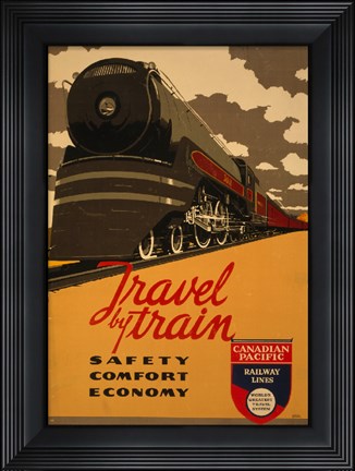Framed Canadian Pacific - Travel by Train Print