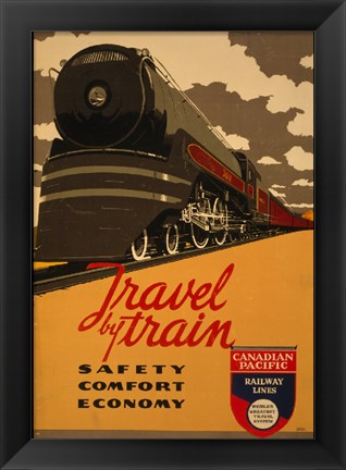 Framed Canadian Pacific - Travel by Train Print