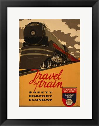 Framed Canadian Pacific - Travel by Train Print