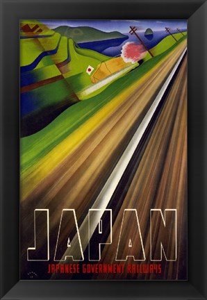 Framed Japanese Railways Print