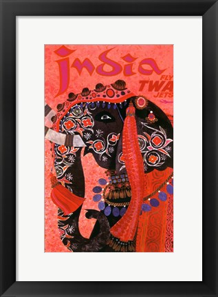 Framed India - Fly TWA Print