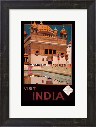 Framed Visit India Print