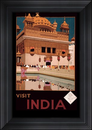 Framed Visit India Print