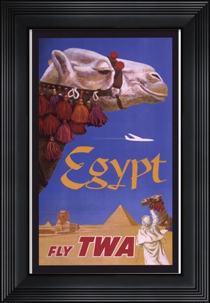 Framed Egypt - Fly TWA Print
