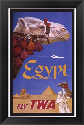 Framed Egypt - Fly TWA Print