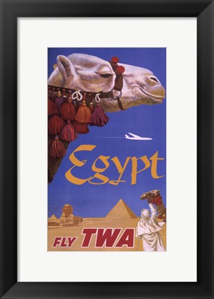 Framed Egypt - Fly TWA Print