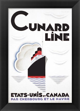 Framed Cunard Line - Canada Print