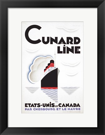 Framed Cunard Line - Canada Print