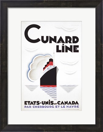 Framed Cunard Line - Canada Print