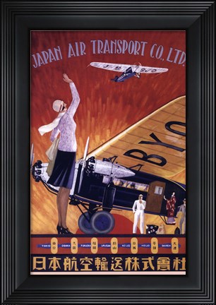 Framed Japan Air Transport Print