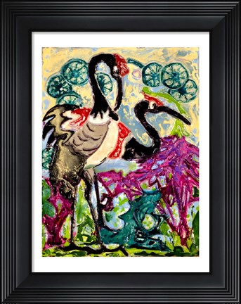 Framed Cranes Print
