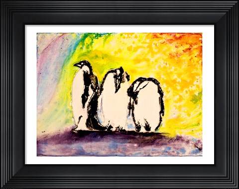 Framed Penguins Print