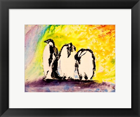 Framed Penguins Print