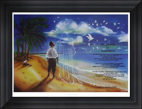 Framed Answer to Footprints Print
