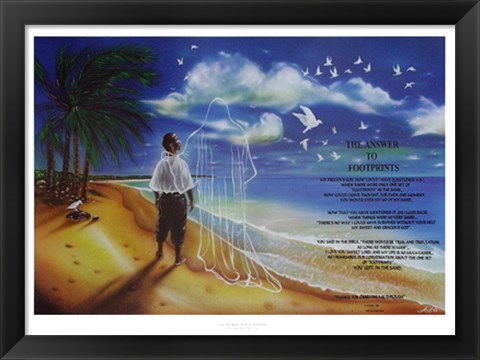 Framed Answer to Footprints Print