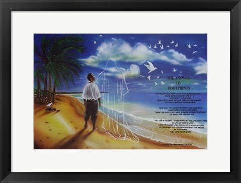 Framed Answer to Footprints Print