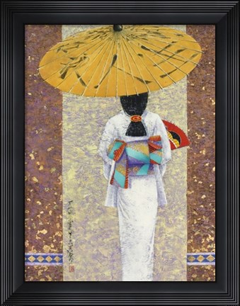 Framed Girl in Kimono I Print