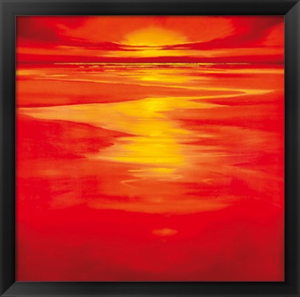 Framed Red Evening Print