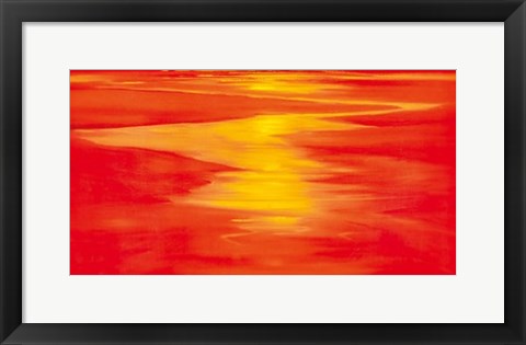 Framed Red Evening Print