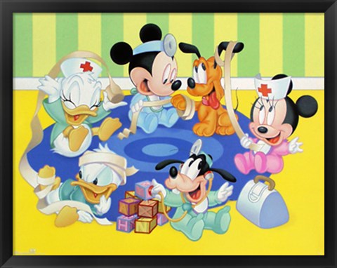Framed Disney Babies: Kid Doctors Print
