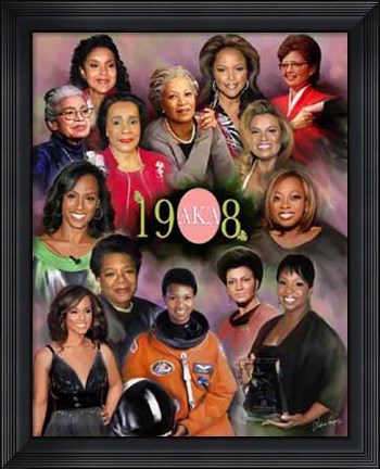 Framed Elegance &amp; Beauty (Alpha Kappa Alpha) Print