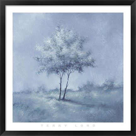 Framed White Trees I Print