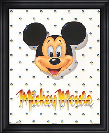 Framed Mickey Mouse: Portrait Print