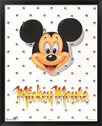 Framed Mickey Mouse: Portrait Print