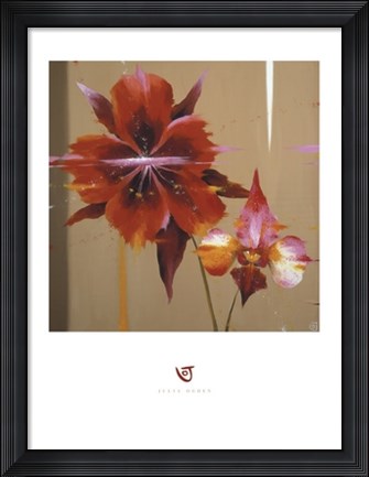 Framed Orchid &amp; Corn Poppy Print
