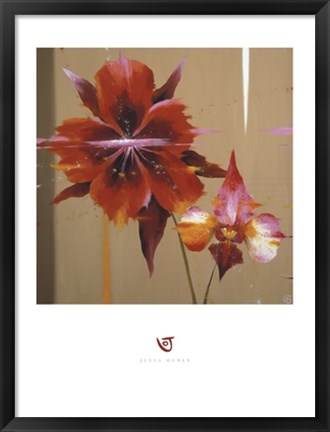 Framed Orchid &amp; Corn Poppy Print