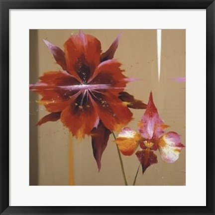 Framed Orchid &amp; Corn Poppy Print
