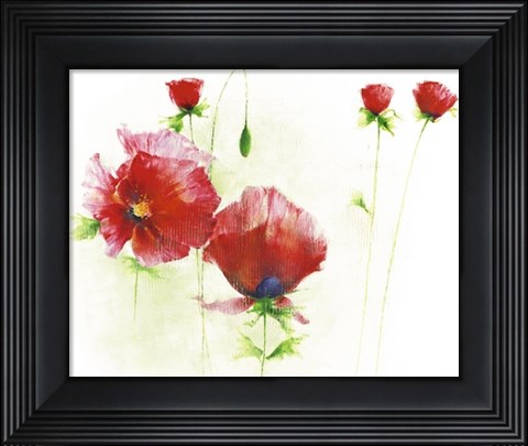 Framed Red Poppies I Print