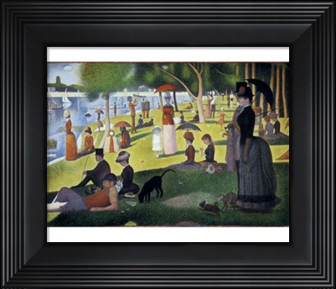 Framed Sunday Afternoon on the Island of La Grand Jatte Print