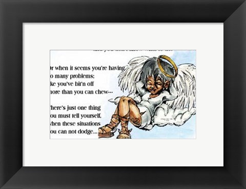 Framed Relax, God&#39;s in Charge (mini) Print