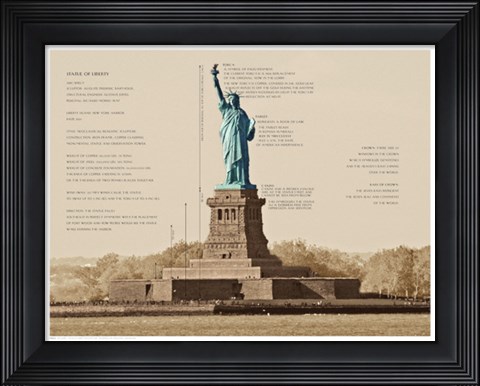 Framed Statue of Liberty Architecture Print
