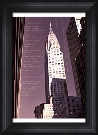 Framed Chrysler Building Architecture Print