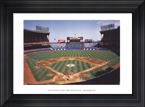 Framed Cleveland Municipal Stadium Print