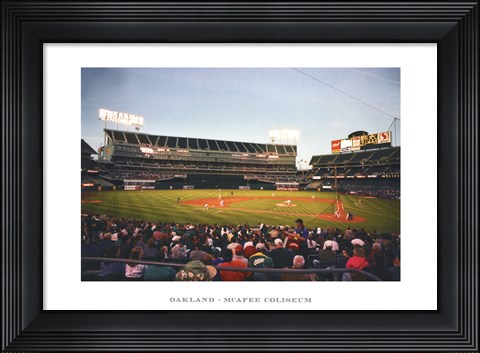 Framed Oakland, McAfee Coliseum Print