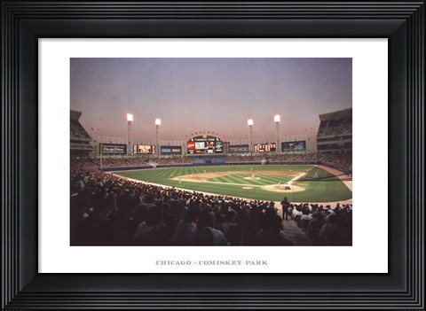 Framed Chicago Comiskey Park Print