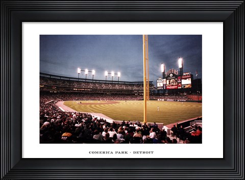 Framed Comerica Park, Detroit Print