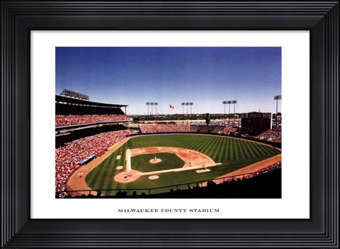 Framed Milwaukee County Stadium Print