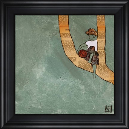 Framed Climbing the Wind Print