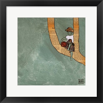 Framed Climbing the Wind Print