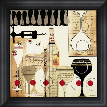 Framed Deco Vino II Print