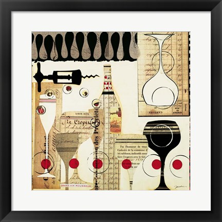 Framed Deco Vino II Print