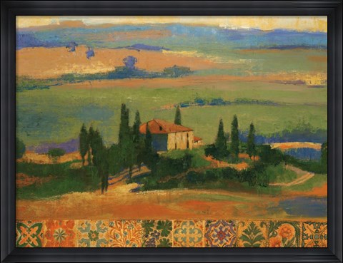Framed Tuscany Hill Print