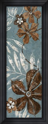 Framed Denim Garden I Print