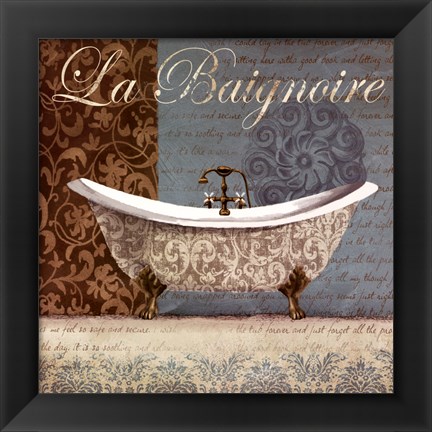 Framed La Baignoire Print